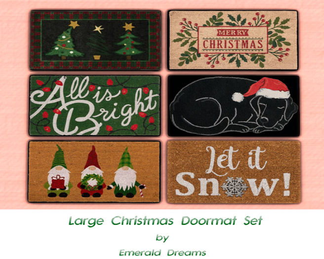 Second Life Marketplace .Emerald Dreams. Large Christmas Doormats